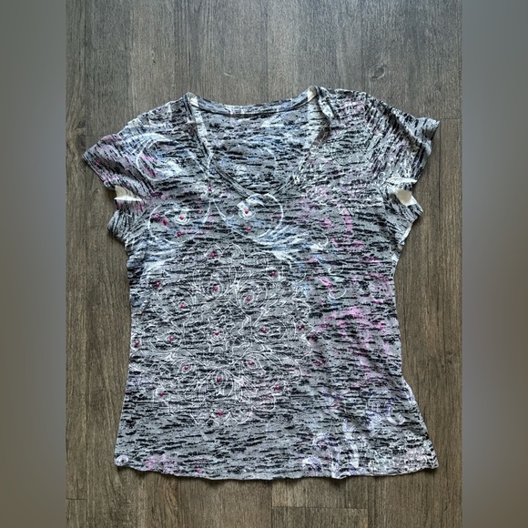Willow Gray and Pink Short Sleeve Tee - Picture 1 of 6